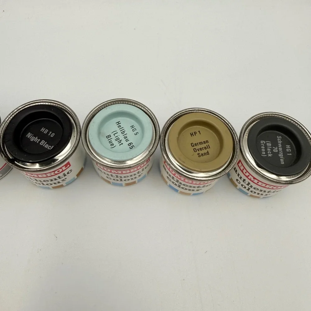 Humbrol Authentic Colour Enamel Paint Tins Lot of 7 German Military Colors Mixed